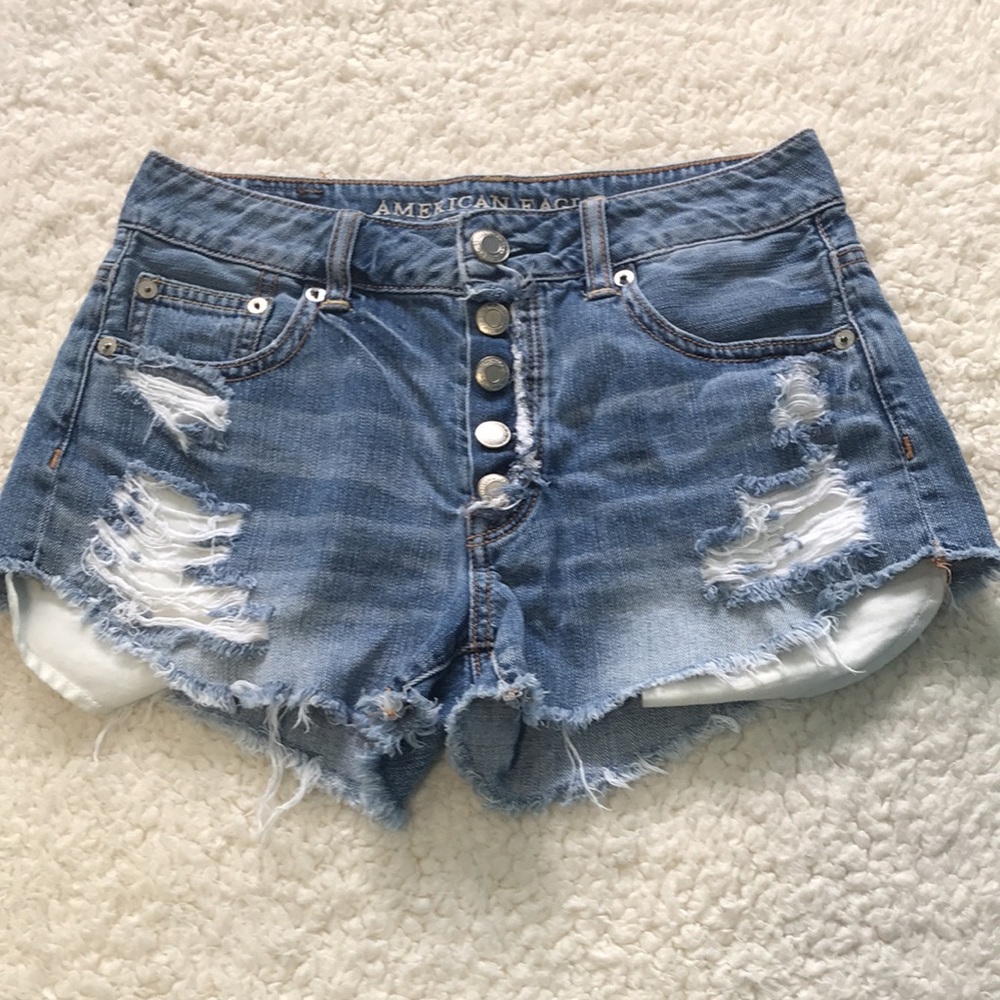 Womens AE denim shorts size 0